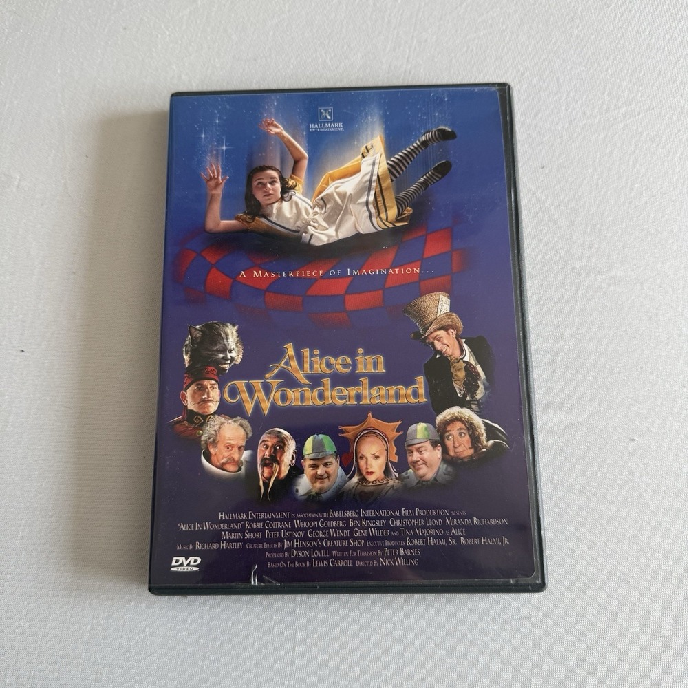 Hallmark Alice in Wonderland DVD 1999 Whoopi Goldberg Ben Kingsley Martin Short